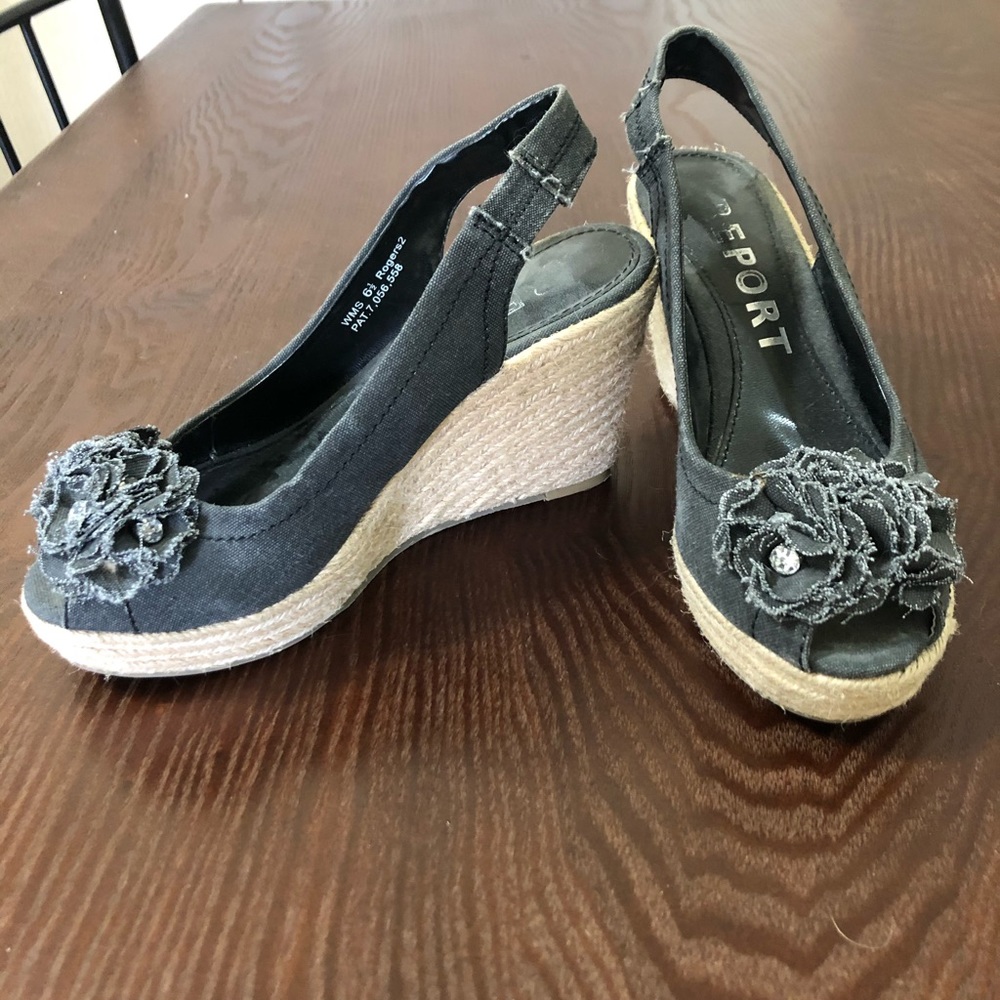 Denim Wedges